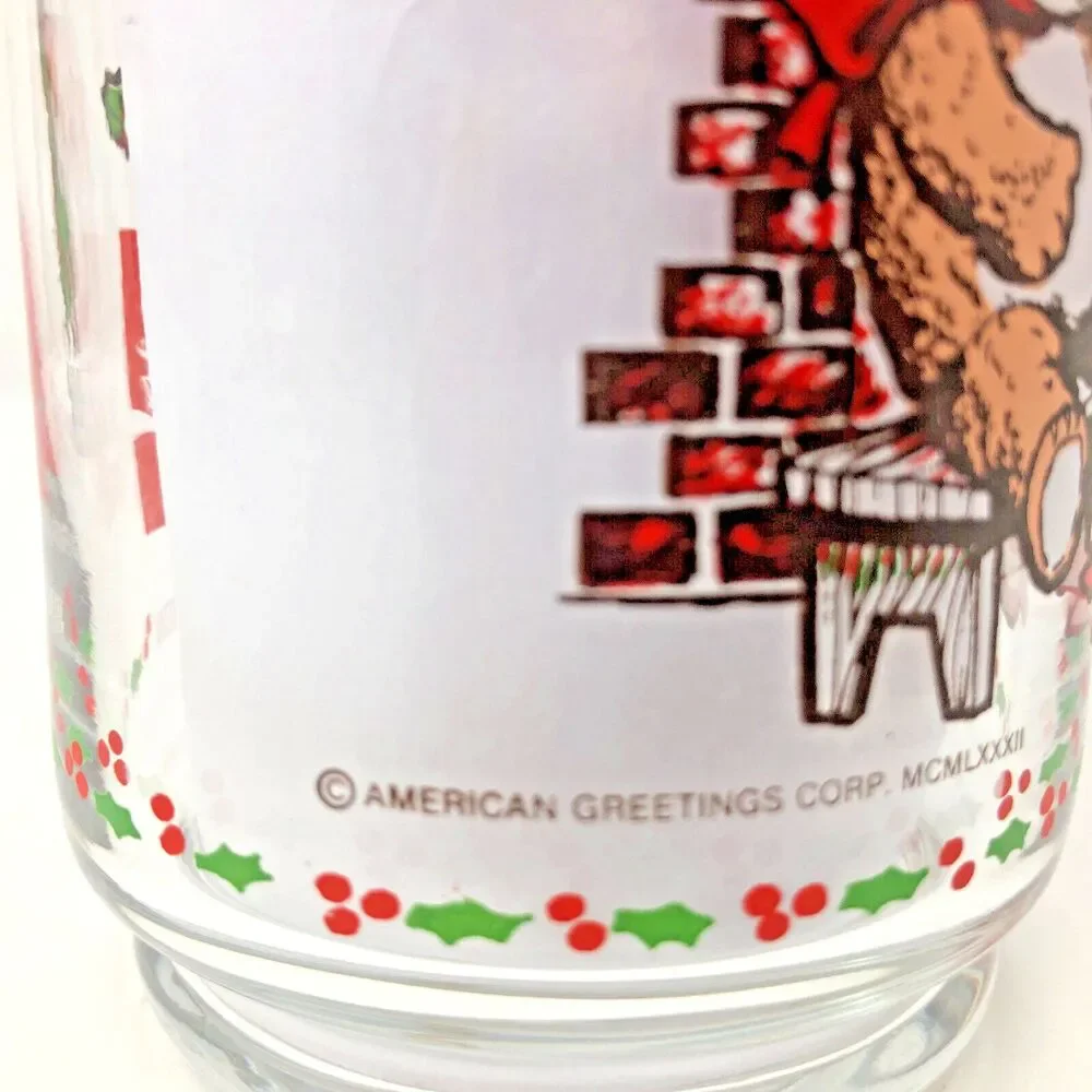 VTG Christmas Holly Hobbie Limited Edtion Coke Tumblers American Greetings Set 4